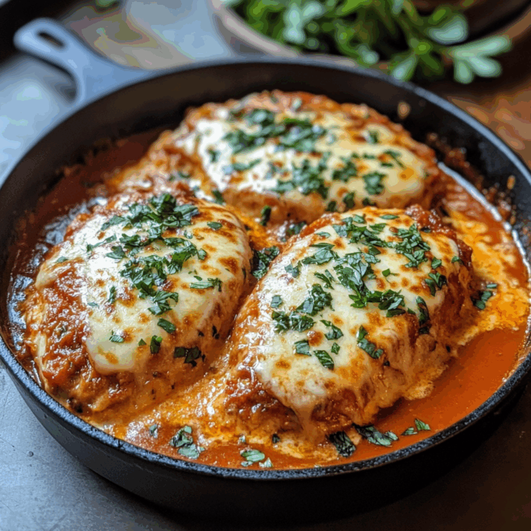 Chicken Parmesan with Sauce and Parsley