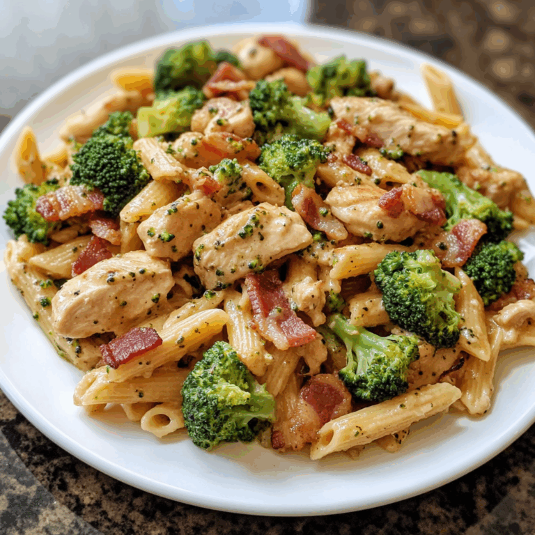 Chicken Pasta with Broccoli and Bacon