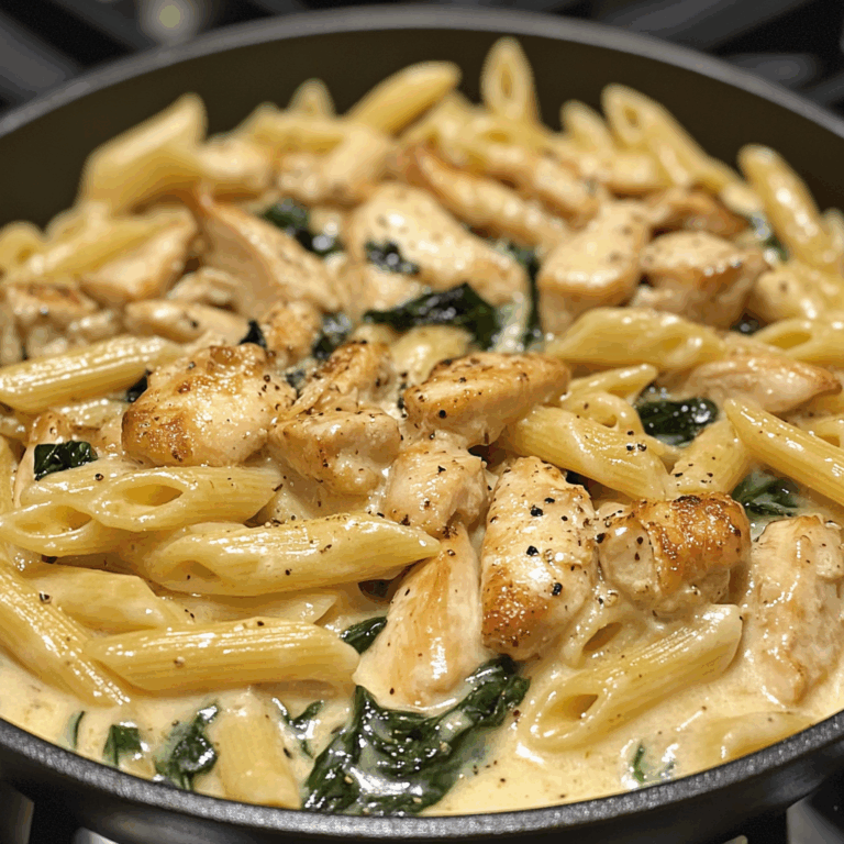 Creamy Chicken Penne Pasta with Parmesan