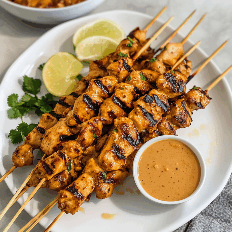 Chicken Satay with Spicy Peanut Sauce