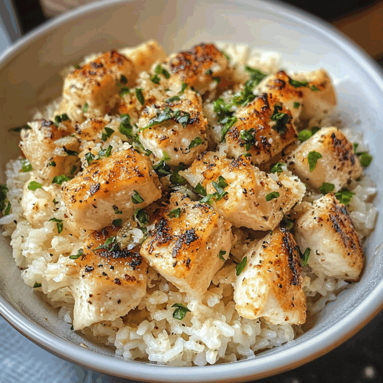 Chicken Scampi with Garlic Parmesan Rice