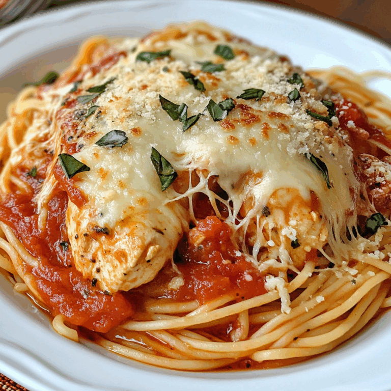 Chicken Spaghetti with Tomato Sauce and Parmesan