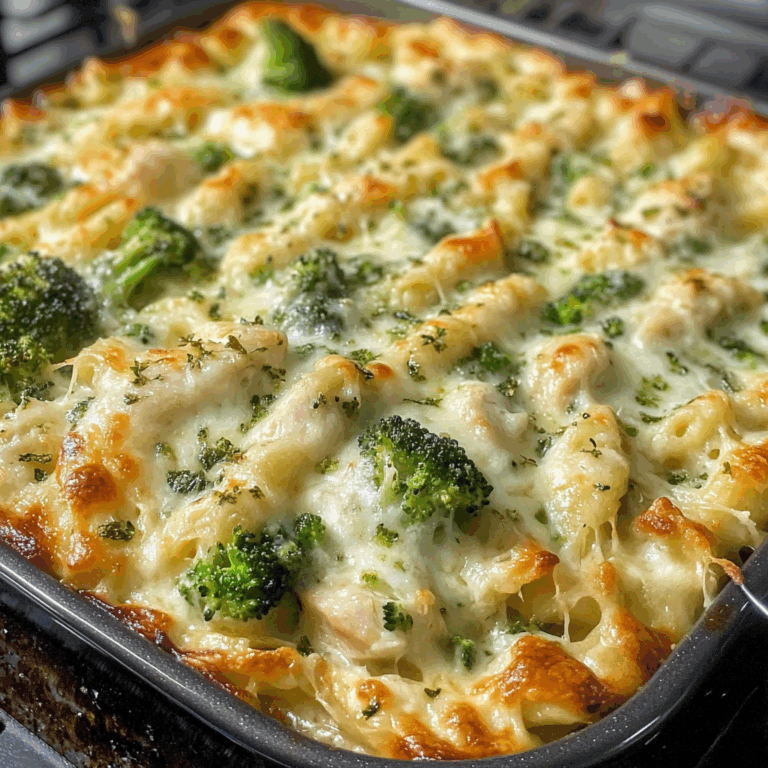 Chicken and Broccoli Baked Alfredo