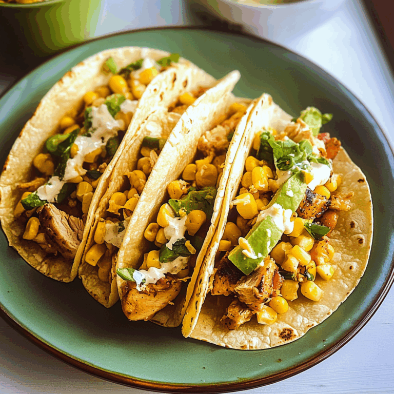 Chicken and Corn Tacos: A Delicious Fusion of Flavors