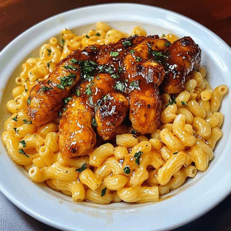 Chicken and Macaroni with Honey Garlic Butter