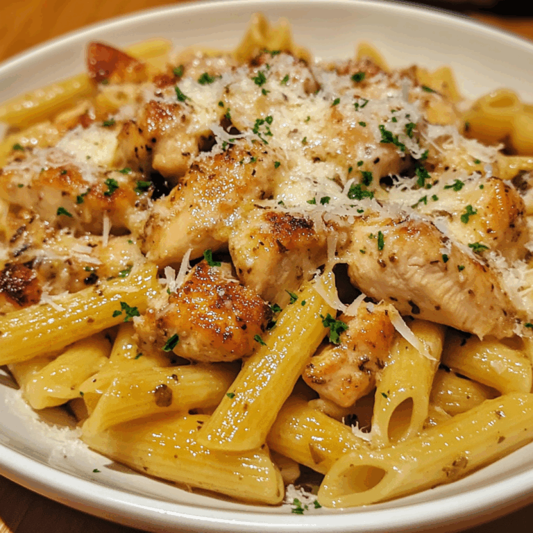Chicken and Pasta with Parmesan Cheese