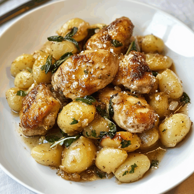 Chicken and Potatoes with Garlic Gnocchi