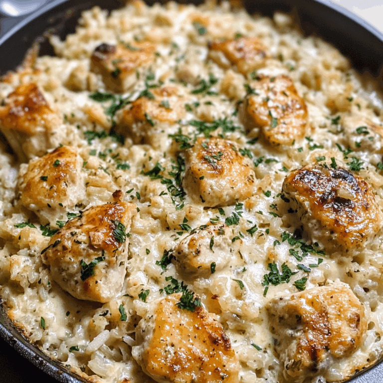 Chicken and Rice Bake with Parmesan Cream Sauce