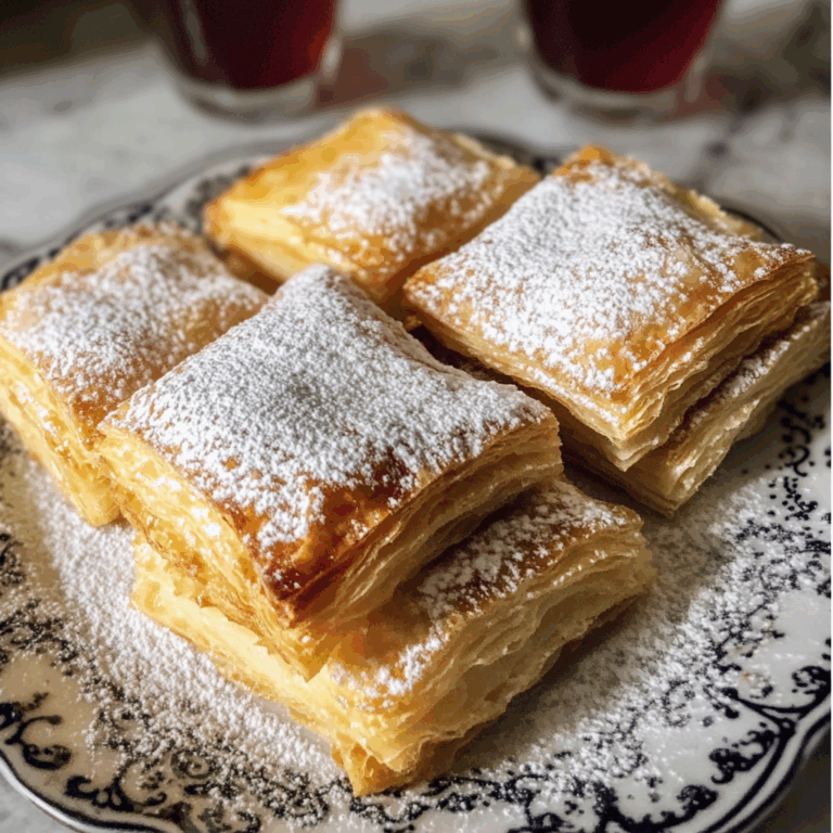 Irresistible Puff Pastry with Powdered Sugar