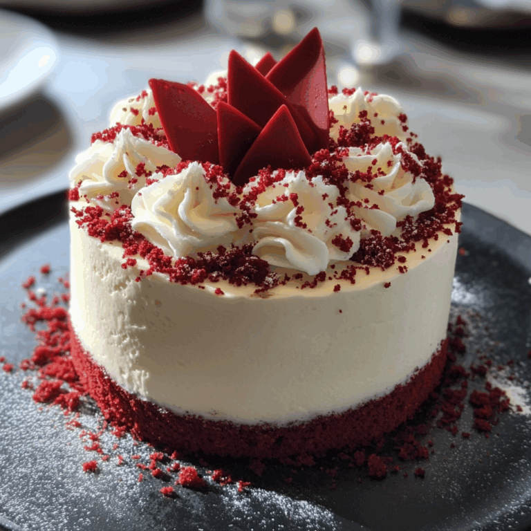 Decadent Red Velvet Cake with Creamy White Frosting