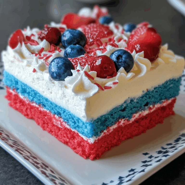 Red, White and Blue Poke Cake