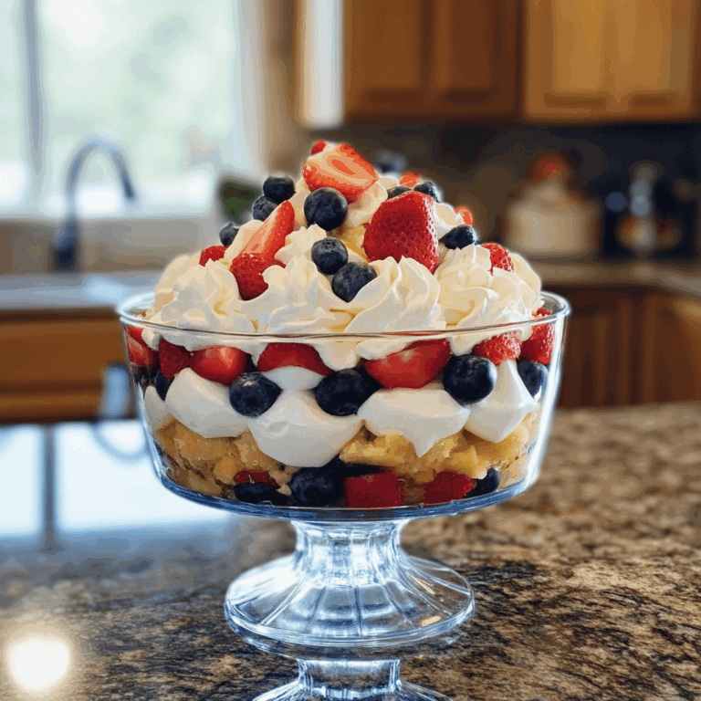 Red, White and Blue Trifle: A Patriotic Layered Dessert