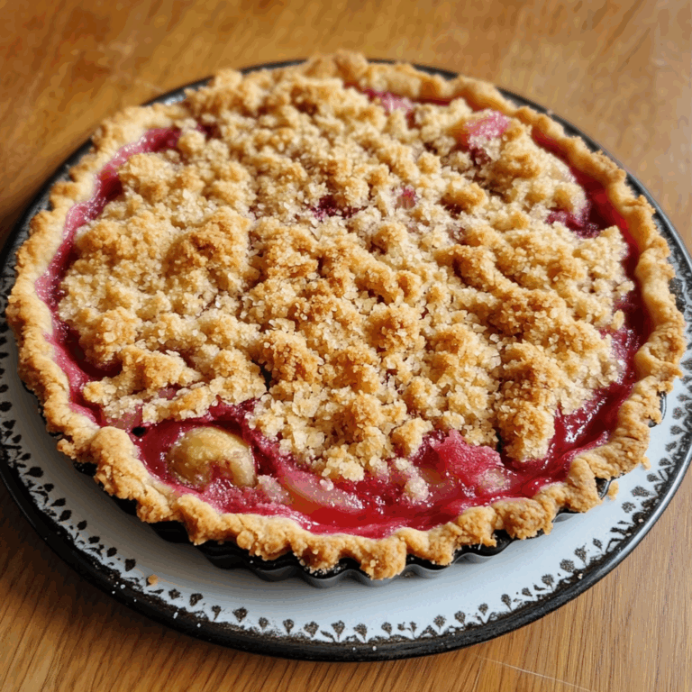 Rhubarb Crumble Tart: A Delightful Blend of Sweet and Tart