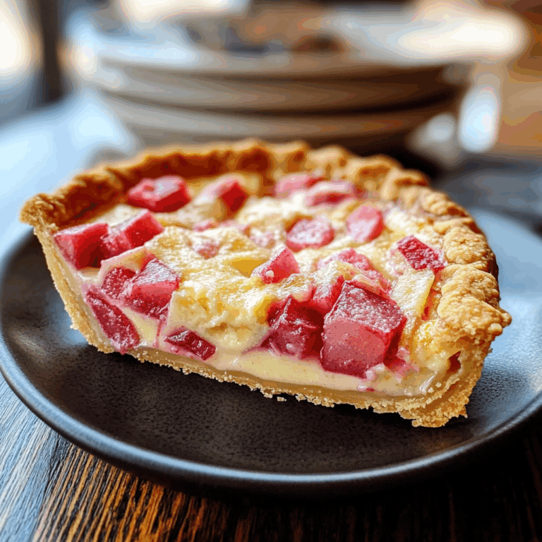 Irresistible Rhubarb Custard Pie