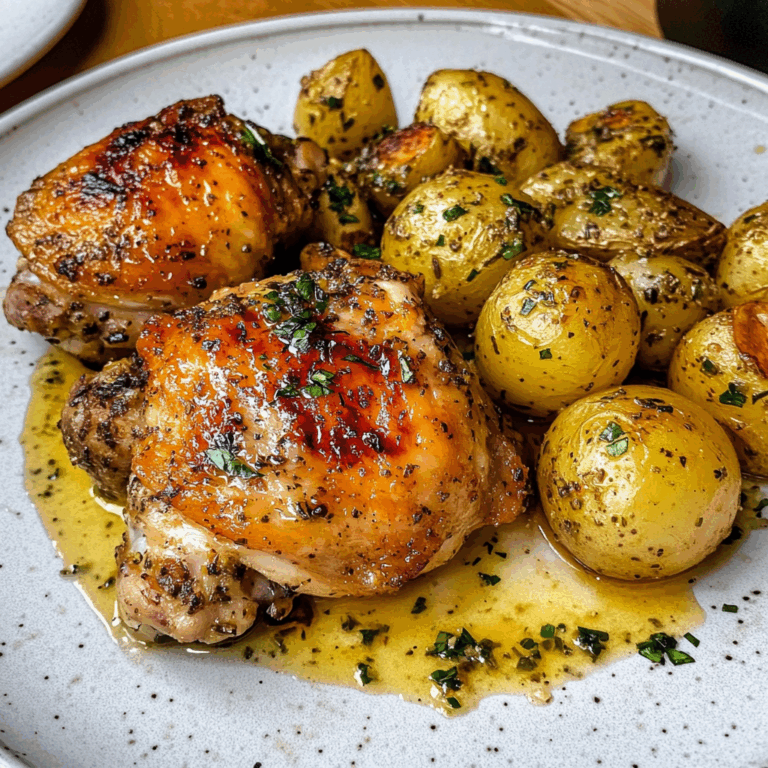 Roasted Mediterranean Chicken Thighs and Baby Potatoes
