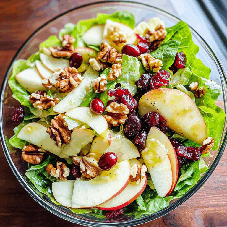Salad with Apples, Cranberries, and Walnuts: A Delightful Fall Delight