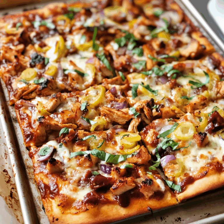 Sheet Pan BBQ Chicken Pizza
