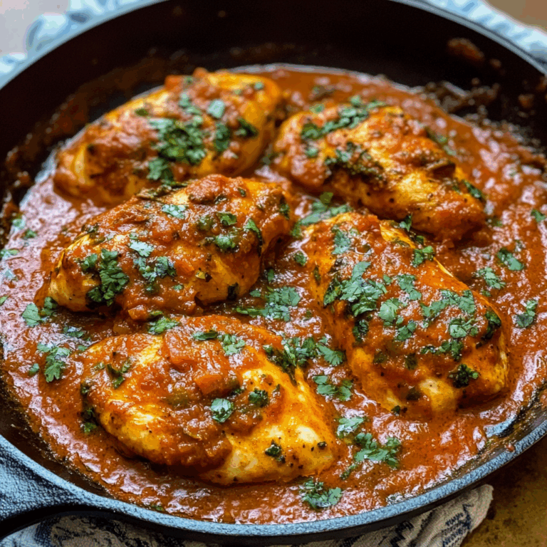 Skillet Chicken in Roasted Red Pepper Sauce