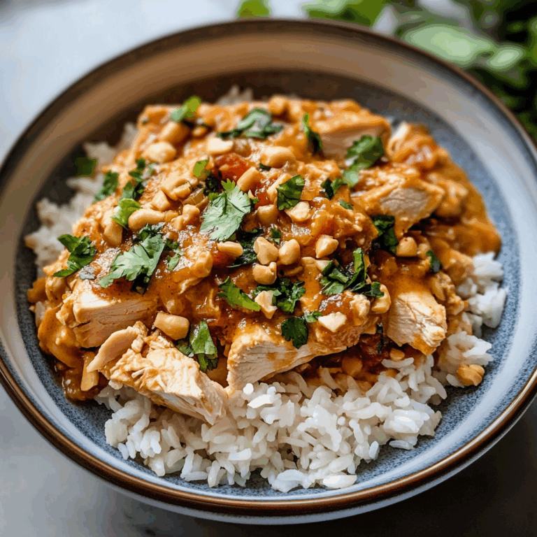 Slow Cooker Peanut Chicken with Rice