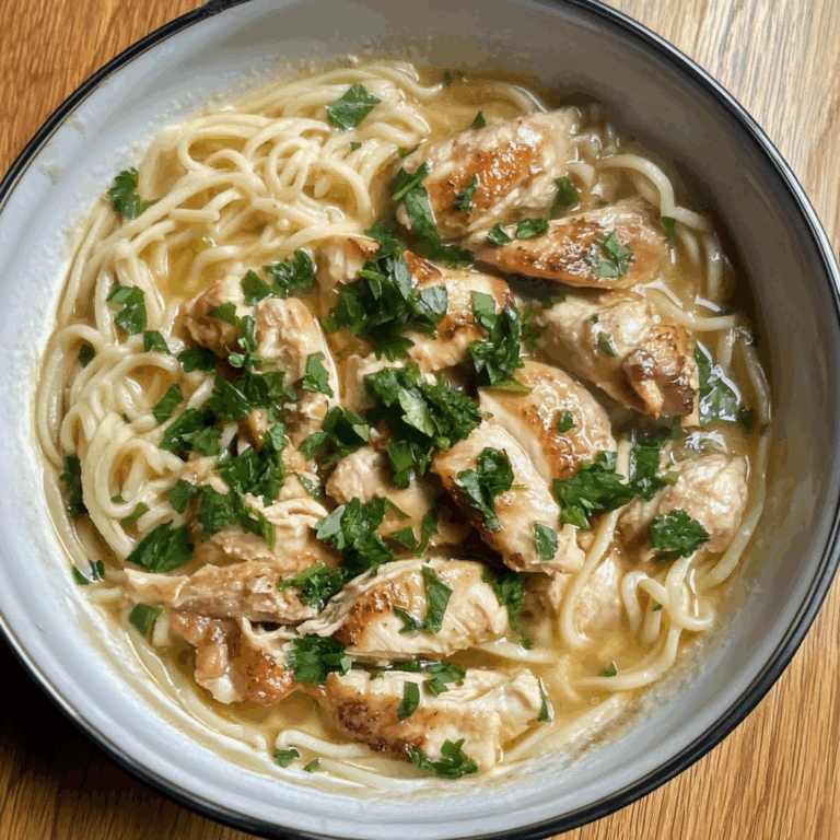 Creamy Chicken and Noodles with Fresh Parsley
