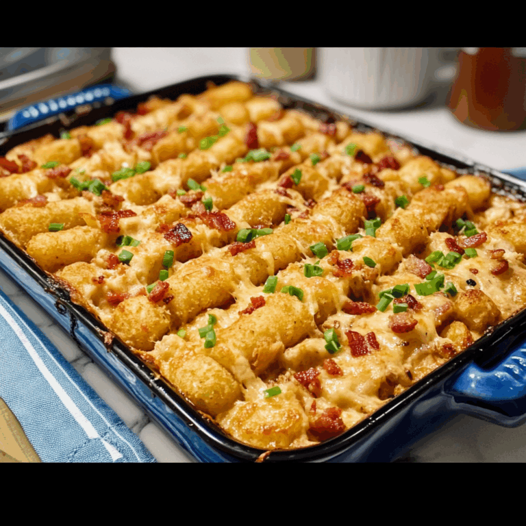 Chicken Bacon Ranch Tater Tot Casserole