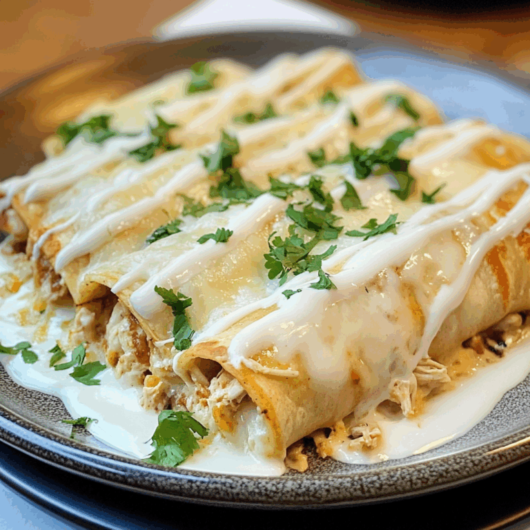 Creamy Chicken Enchiladas with White Sauce
