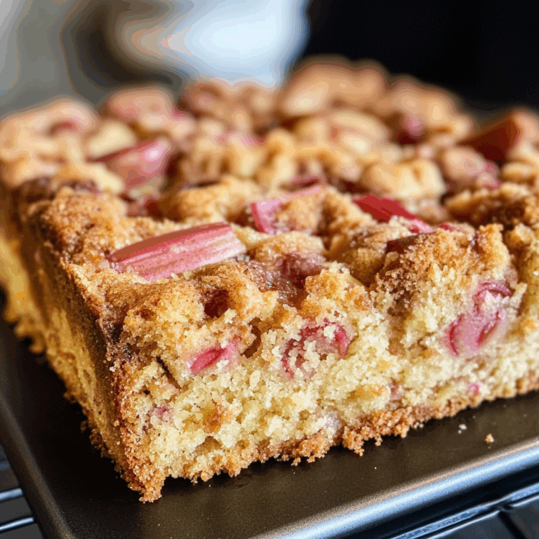 Irresistible Rhubarb Coffee Cake