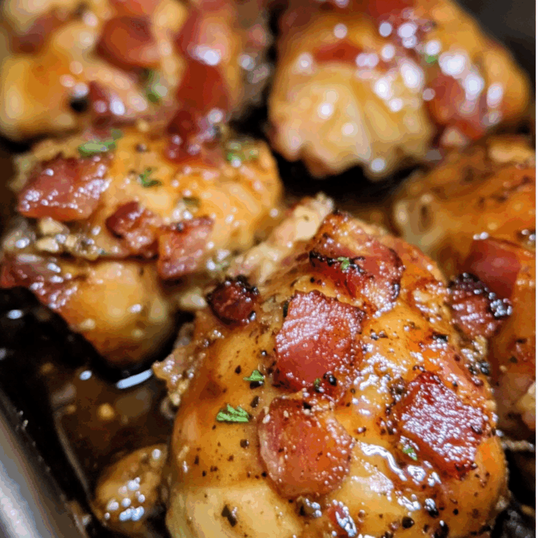 Slow Cooker Bacon Brown Sugar Garlic Chicken