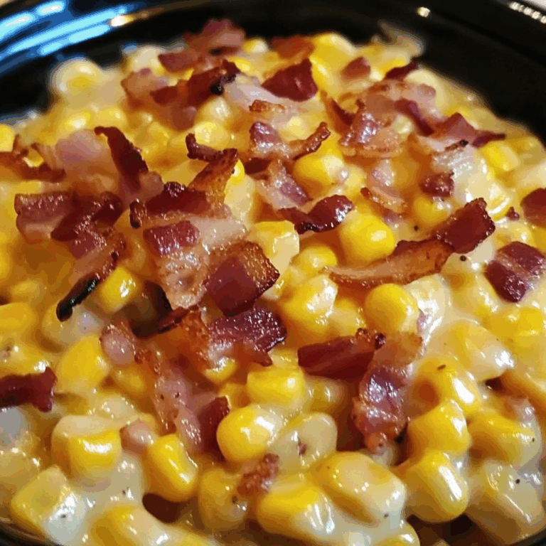 Slow Cooker Cheddar Corn with Bacon