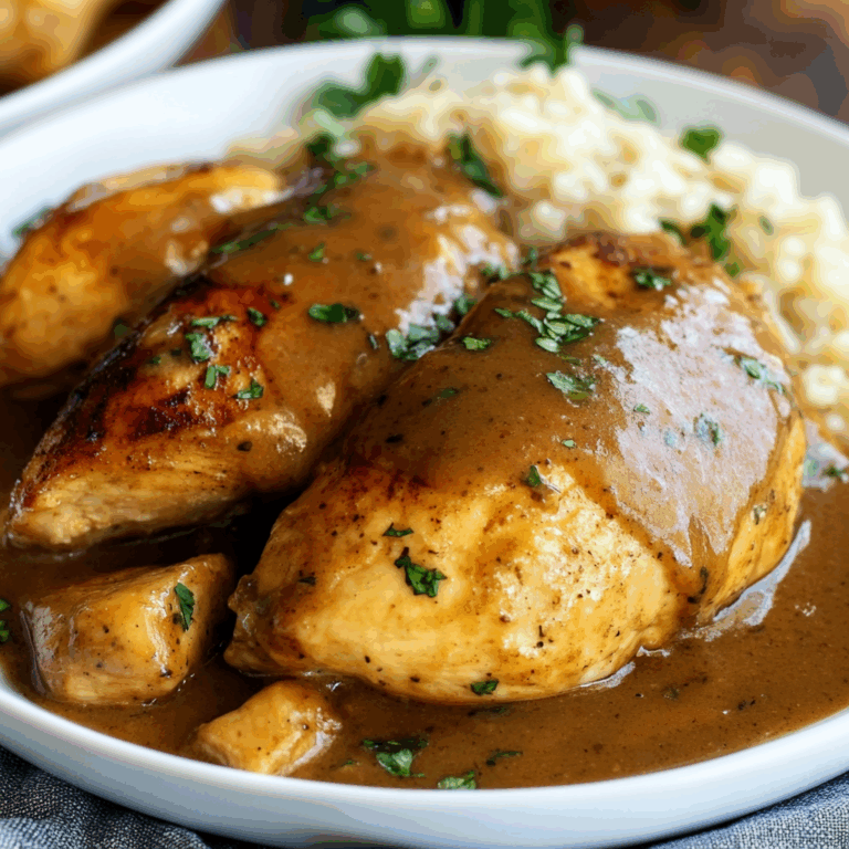 Slow Cooker Chicken Breasts in Gravy