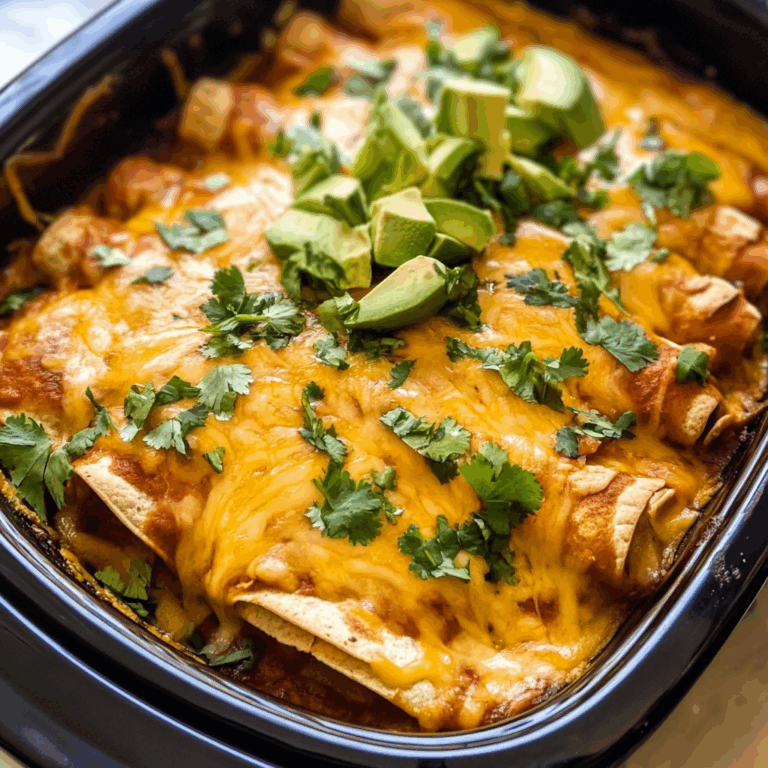 Slow Cooker Chicken Enchilada Casserole