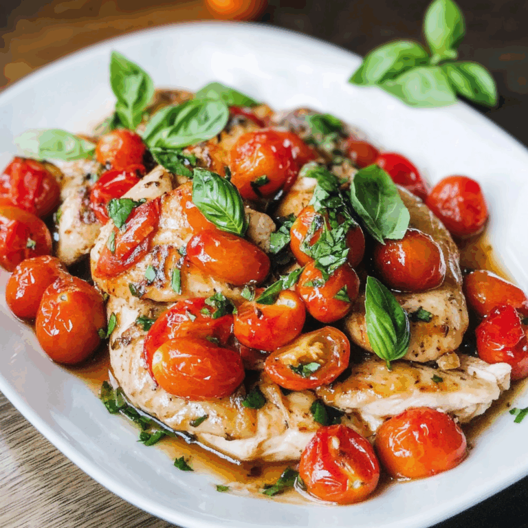 Slow Cooker Chicken with Cherry Tomatoes & Basil
