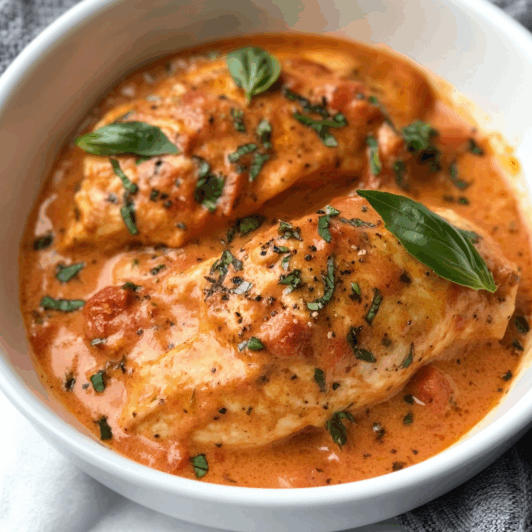 Slow Cooker Creamy Tomato Basil Chicken Breast