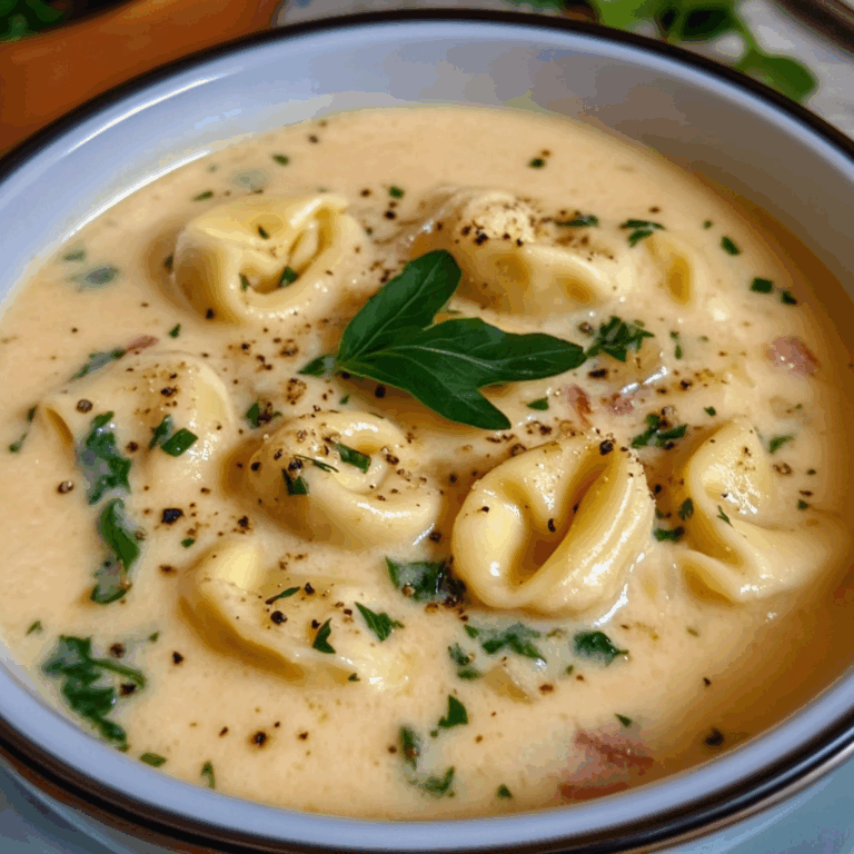 Slow Cooker Creamy Tortellini Soup