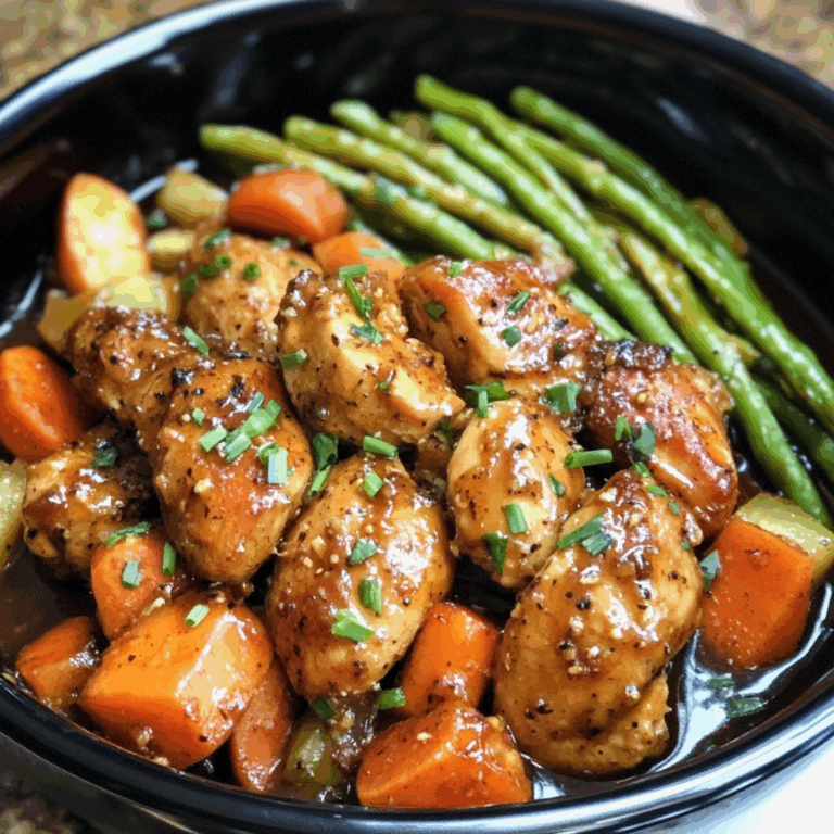 Slow Cooker Honey Garlic Chicken and Veggies