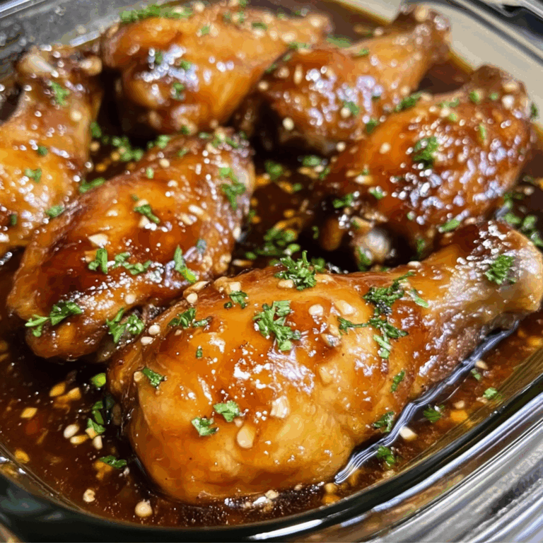 Slow Cooker Honey Garlic Chicken Legs
