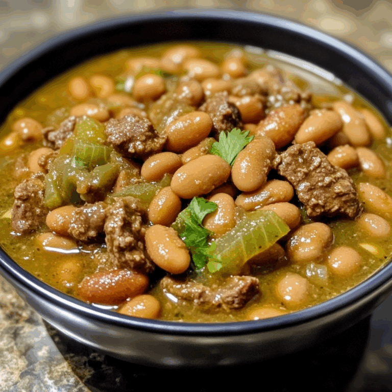 Slow Cooker Pinto Beans with Green Chile and Beef