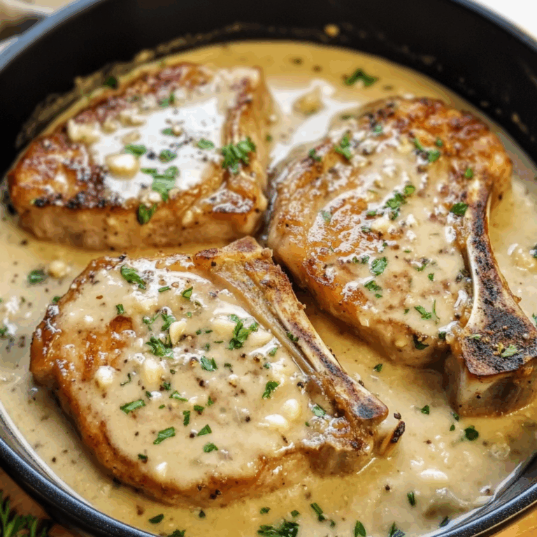 Slow Cooker Pork Chops with Garlic Parmesan Sauce