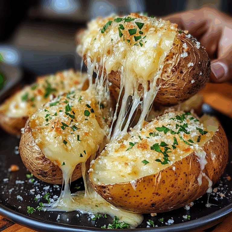 Baked Potatoes with Cheese and Parmesan