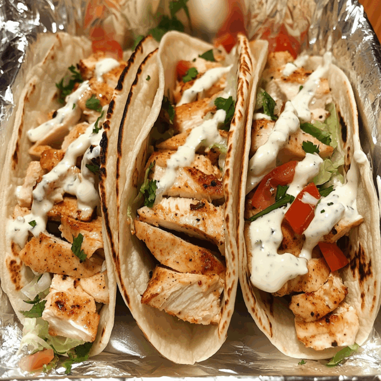 Chicken Street Tacos with Ranch Dressing