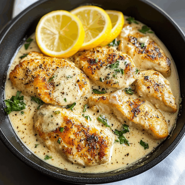 Easy Lemon Pepper Chicken with Creamy Sauce