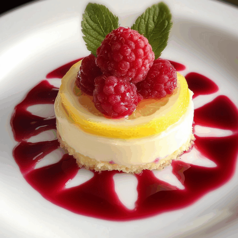 Fresh Raspberry Lemon Drop Dessert