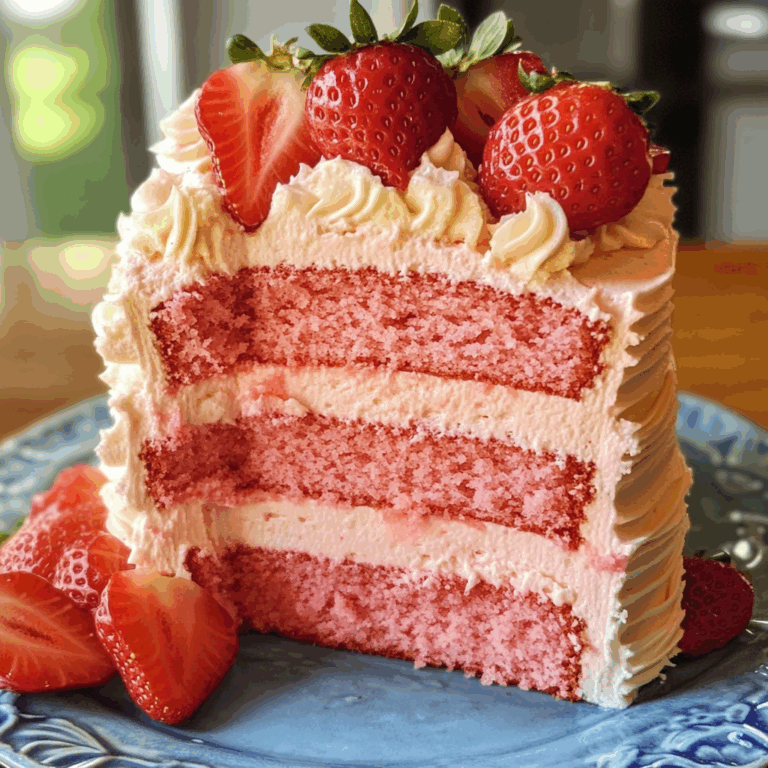 Fresh Strawberry Yum Layered Cake