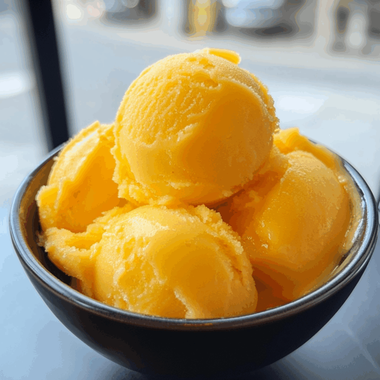 Refreshing Mango Sorbet: A Tropical Delight