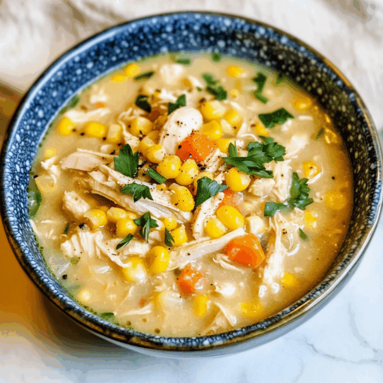 Easy Slow Cooker Chicken and Corn Soup