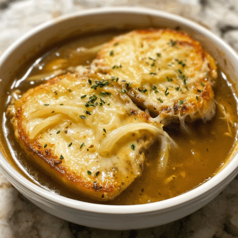Comforting French Onion Chicken Soup