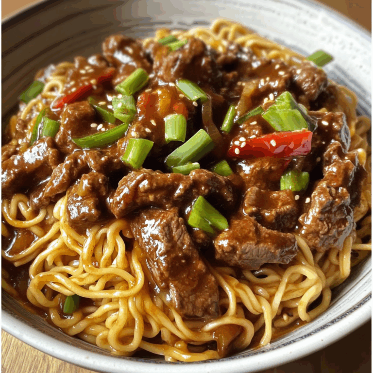Delicious Noodles with Savory Beef Sauce