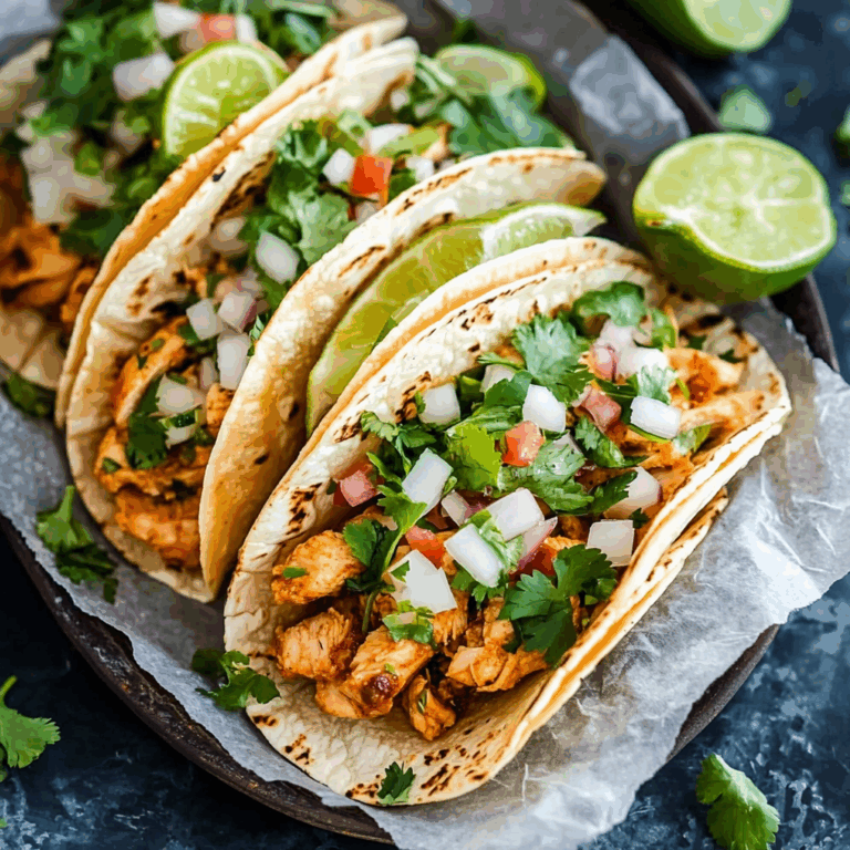 Chicken Tacos with Limes and Cilantro