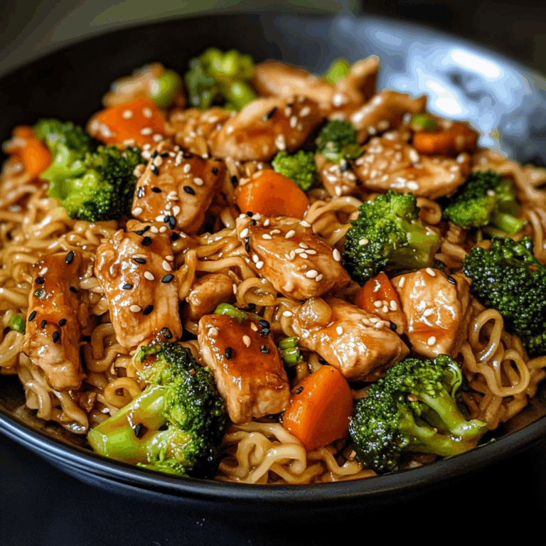 Chicken Teriyaki Noodles with Broccoli and Carrots