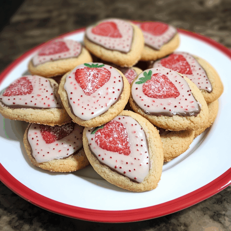 Chocolate-Filled Strawberry Sugar Cookies